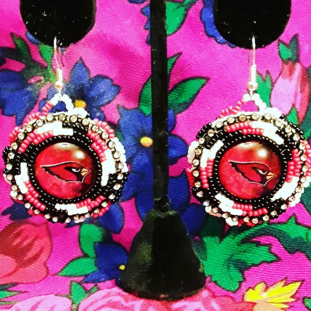 Arizona Cardinals Beaded Earrings